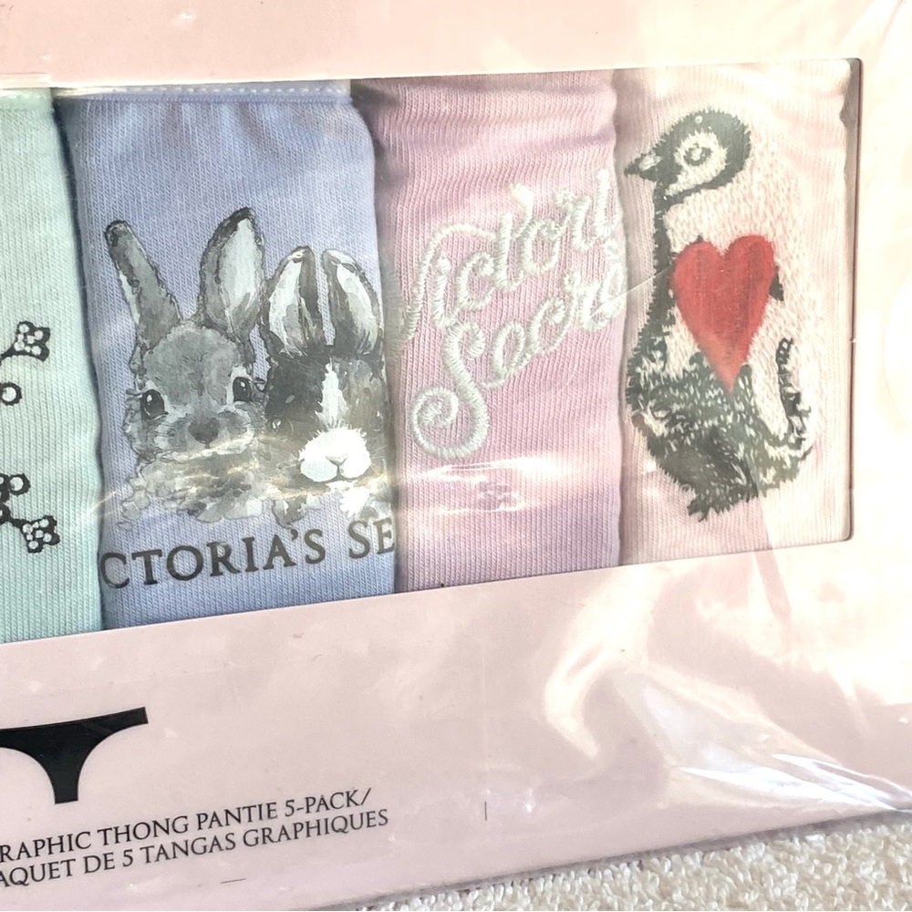 Victoria's Secret 5 pack Graphic Thong Panty Set - Pastel Collection brand new! - Picture 6 of 10